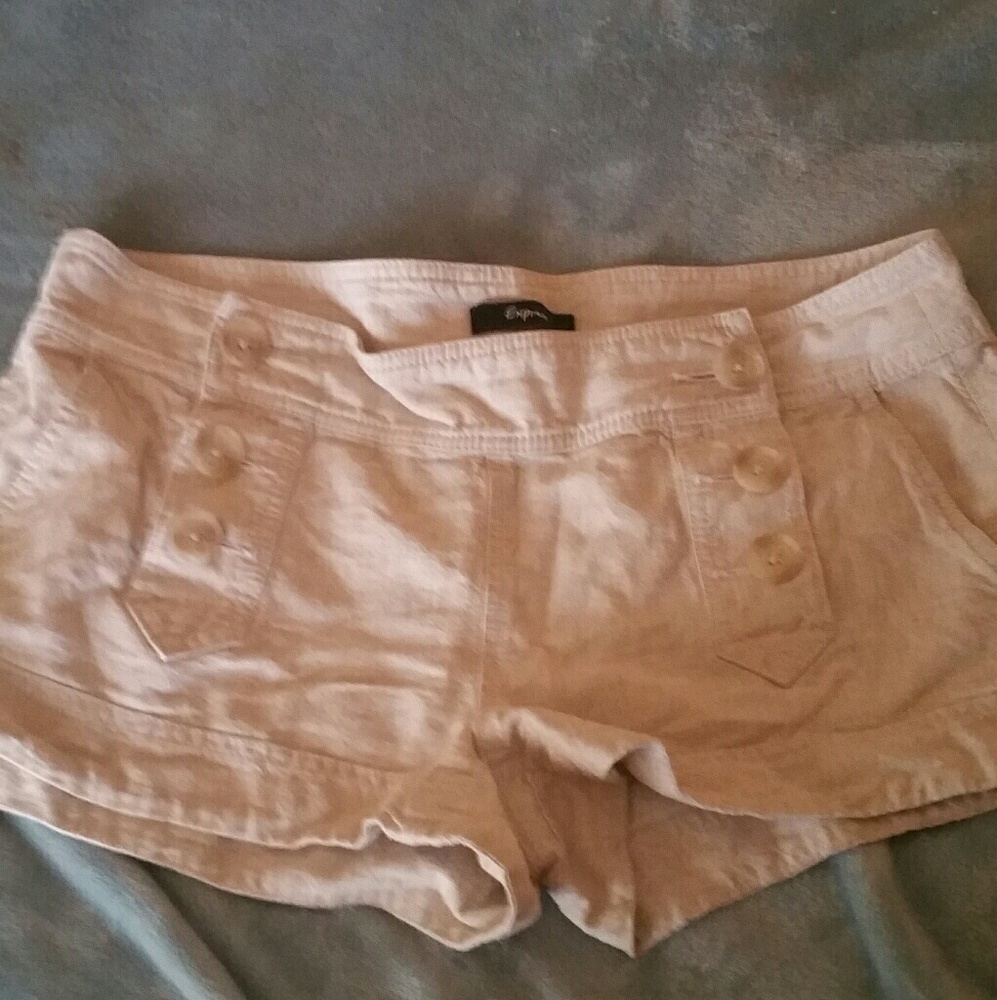 Express - 100% linen sailor shorts - size 10